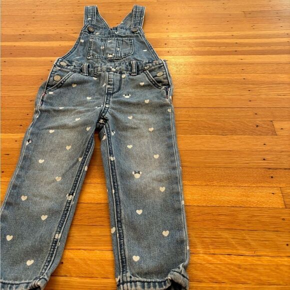 Disney Baby Gap Denim Minnie Mouse Polka Dot Overalls - Picture 2 of 5